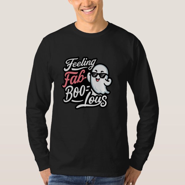 Camiseta Sentir fantasma de Halloween Fab-Boo-Lous (Frente)
