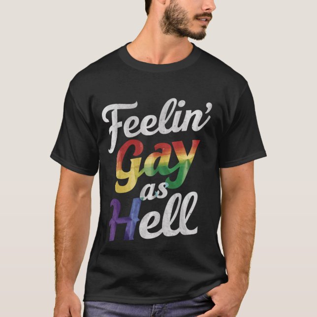 Camiseta Sentir Gay como orgulho LGBT (Frente)