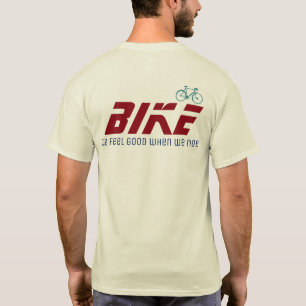 Camiseta sentir-me bem quando andamos de bicicleta / bicicl