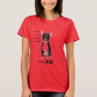 Camiseta Sentir Pequeno Chihuahua Ringer