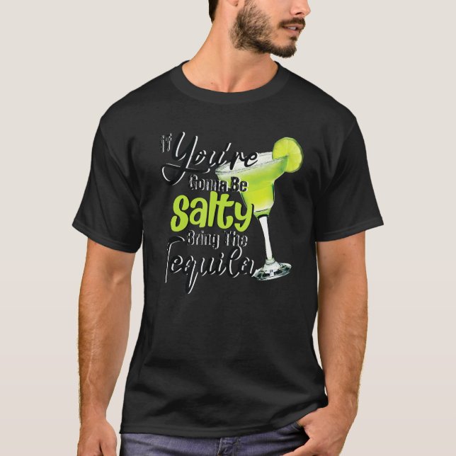 Camiseta Sentir-se-á salgado Traga a Limão de tequila (Frente)
