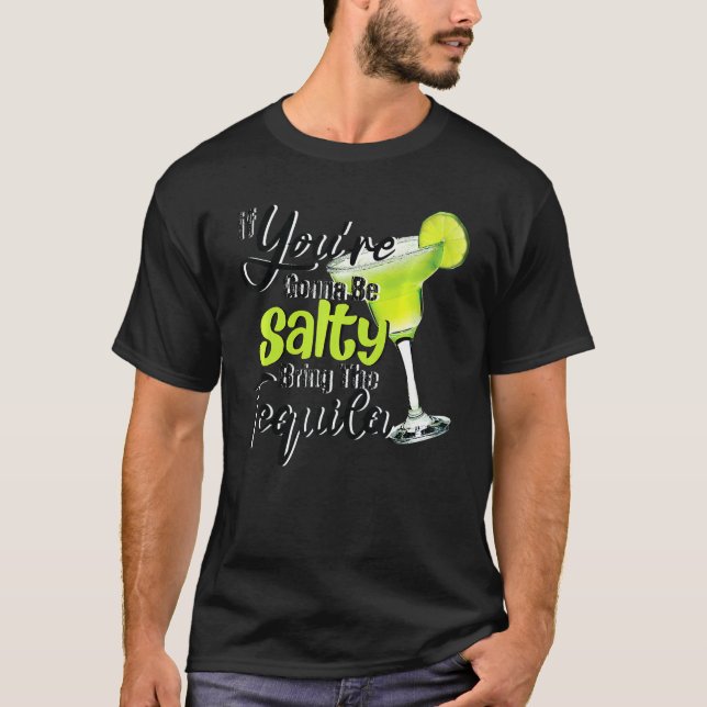 Camiseta Sentir-se-á salgado Traga a Limão de tequila (Frente)