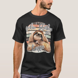Camiseta Sentir-Se Lento, Preciso De Um Café ENGRAÇADO