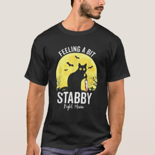 Camiseta Sentir-se um pouco esfaqueado à direita Meia Gato 