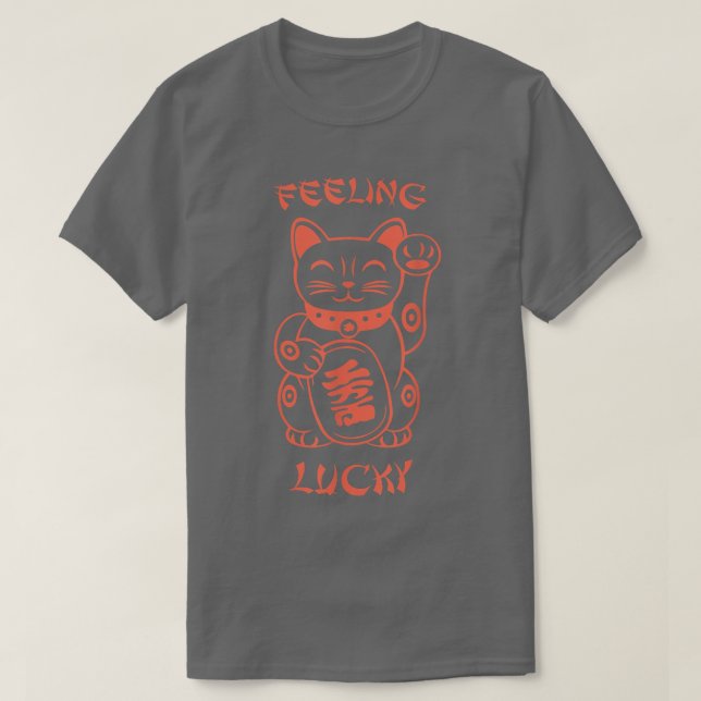 Camiseta Sentir Sorte Chinesa Sorte Chá Laranja (Frente do Design)