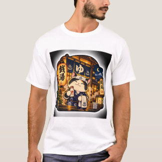Camiseta Sento Night Cat | Casa de Banho Japonesa 
