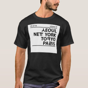 Camiseta Seoul, New York, Tokyo, and Paris Essential T-Shir