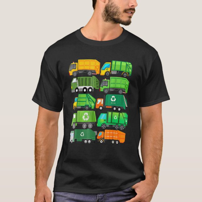 Camiseta Separação de resíduos de lixo por dia de Reciclage (Frente)
