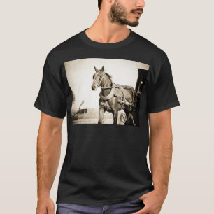 Camiseta Sepia Amish Horse E Buggy