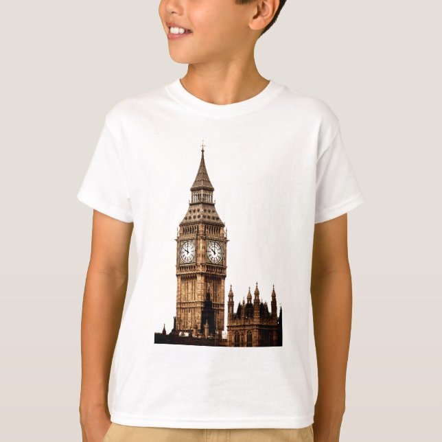 Camiseta Sepia Big Ben Tower (Frente)