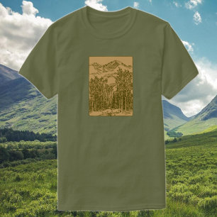 Camiseta Sepia Mountains and Forest