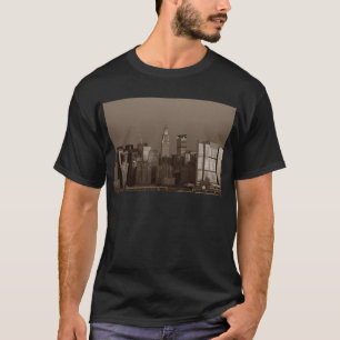 Camiseta Sepia Nova Iorque Skyline