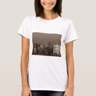 Camiseta Sepia Nova Iorque Skyline