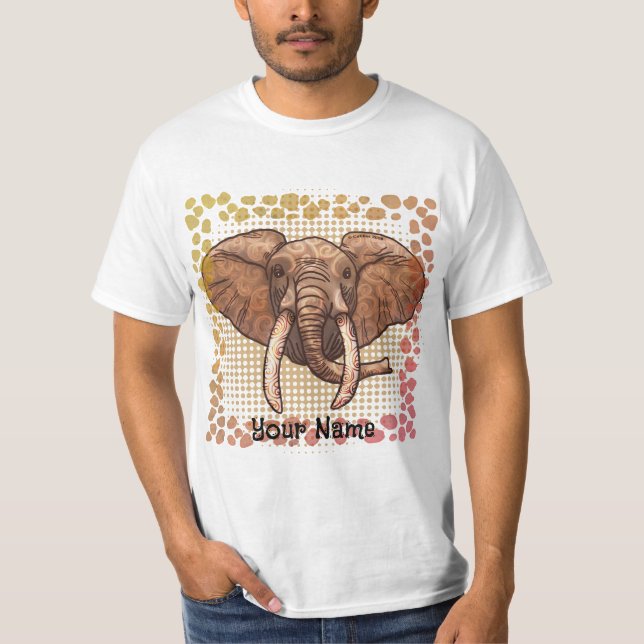 Camiseta Sepia Tribal Elephant (Frente)