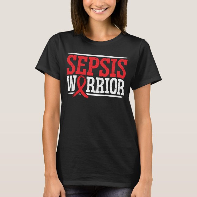 Camiseta Sepsic Sucks Sepsis Warrior Sepsis Awareness 1 (Frente)
