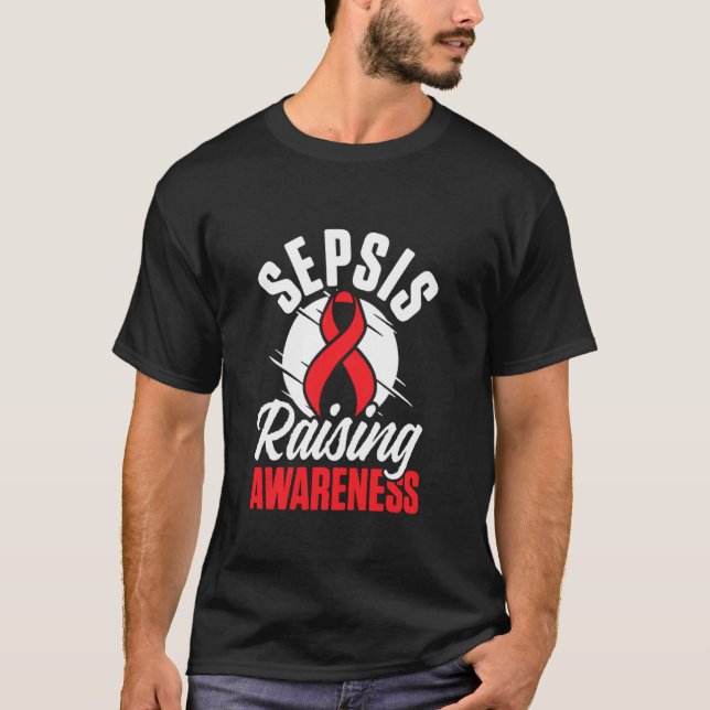 Camiseta Sepsis Awareness Raising Warrior Survivor Support (Frente)