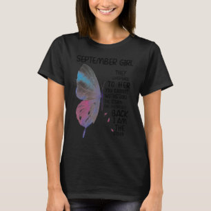 Camiseta Sept Girl Butterfly Uma Rainha Foi Nascer Em Setem