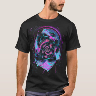 Camiseta Sequência de Fibonacci Flor Vaporwave Estética