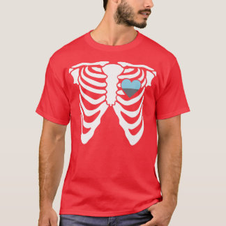 Camiseta Sequência de Genderfluido de Esqueleto de Gay Auto