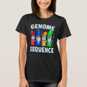 Camiseta Sequência do Genoma Funny Gnome Biology Physics Sc
