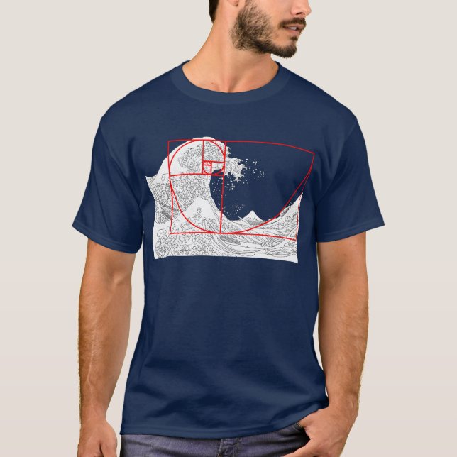 Camiseta Sequência Fibonacci e a onda do Excelente (Frente)