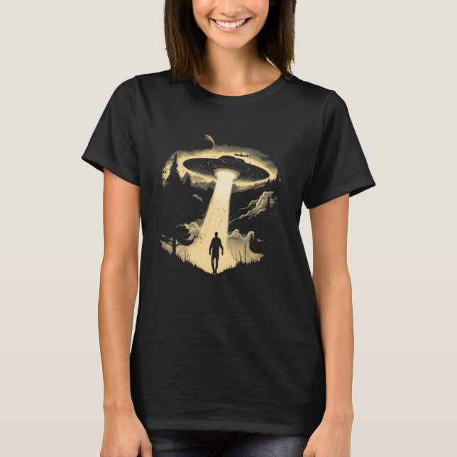 Camiseta Sequestro Alien OVNI Nave Espacial Extraterrestre (Frente)