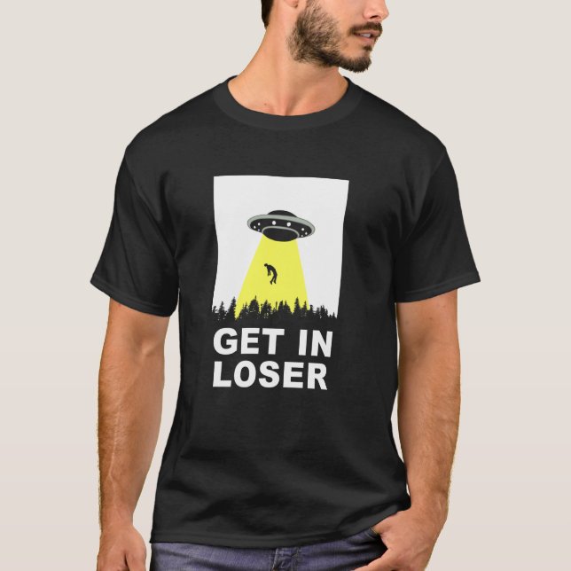 Camiseta Sequestro alienígena de OVNI entre perdedor (Frente)