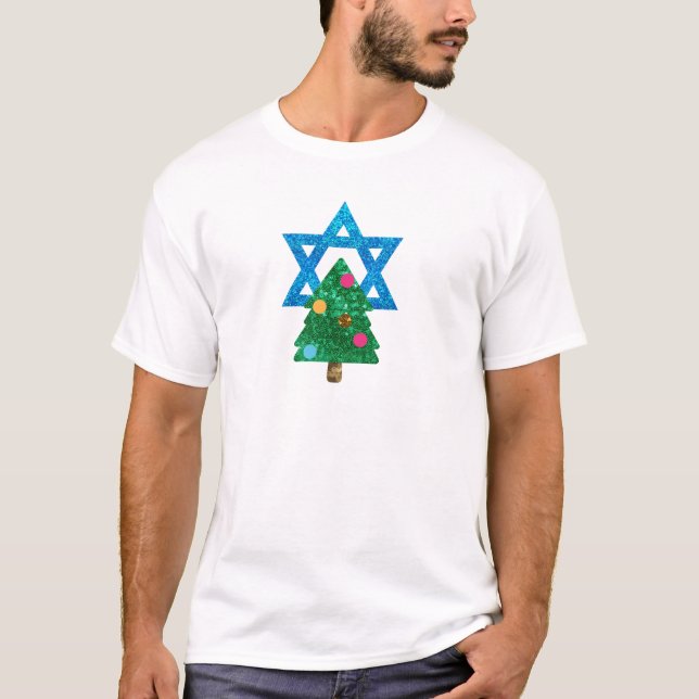 Camiseta sequin christmukkah hanukkah (Frente)