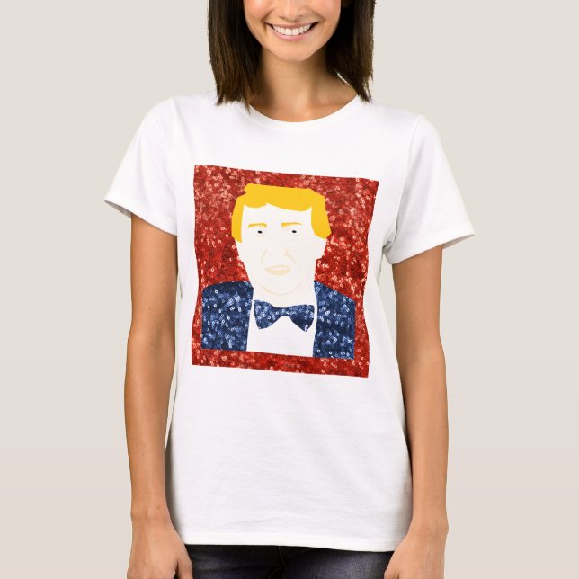 Camiseta sequin donald trump (Frente)