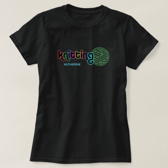 Camiseta Sequin Glow Knitting (Frente do Design)