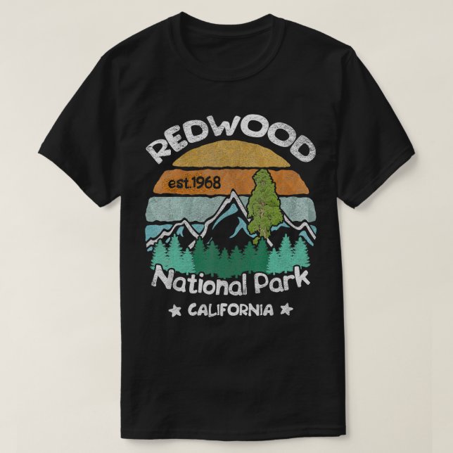 Camiseta Sequoia California National Park Camping Hiking (Frente do Design)