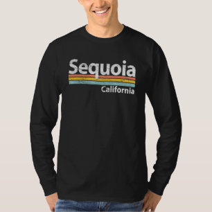 Camiseta Sequoia National Park California Retro Stripes