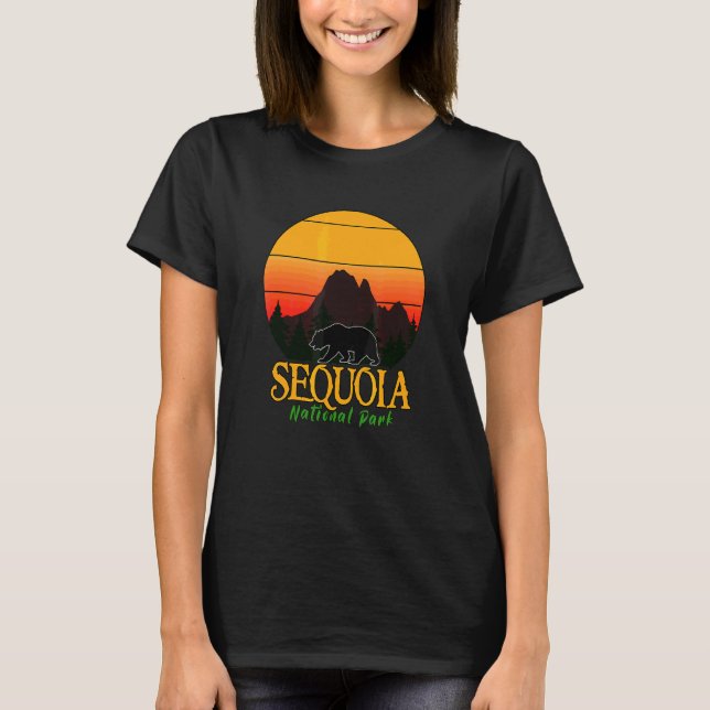 Camiseta Sequoia National Park California Retro Sunset Visi (Frente)