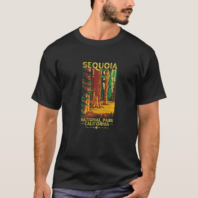 Camiseta Sequoia National Park California State Souvenir (Frente)