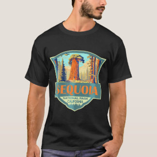 Camiseta Sequoia National Park Illustration Viagem Retro Ba