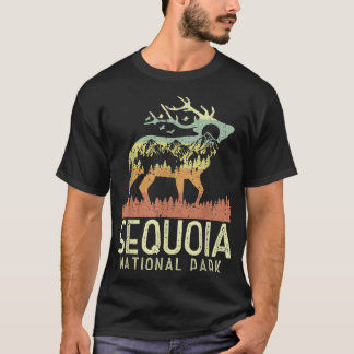 Camiseta Sequoia National Park Retro Mountain Vintage Elk G