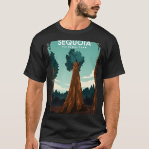 Camiseta Sequoia National Park Vintage Mínimo Viagem Poste