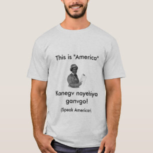 Camiseta Sequoyah diz: Esta é América, fala o americano