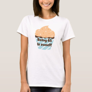 Camiseta Ser 65 é t-shirt e presentes doces do aniversári