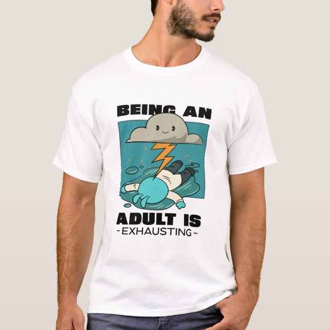 Camiseta Ser Adulto Está Escaindo (Frente)