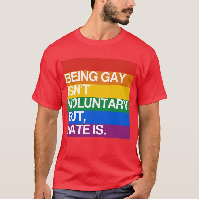 CAMISETA SER ALEGRE NÃO É VOLUNTÁRIO MAS O ÓDIO É (Frente)