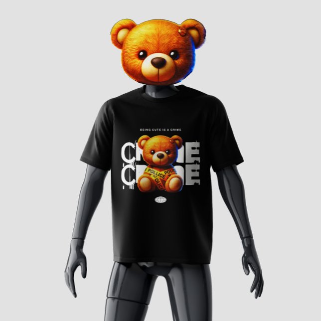 Camiseta Ser Bonito é um Urso de Teddy Kawaii Crime (Criador carregado)