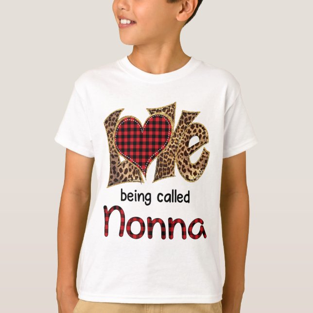 Camiseta Ser Chamado Feliz dia de as mães Cardíaco Nonna Le (Frente)