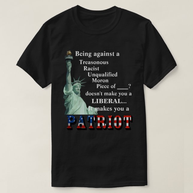 Camiseta Ser contra um TRAITOR não te faz um LIBERAL (Frente do Design)