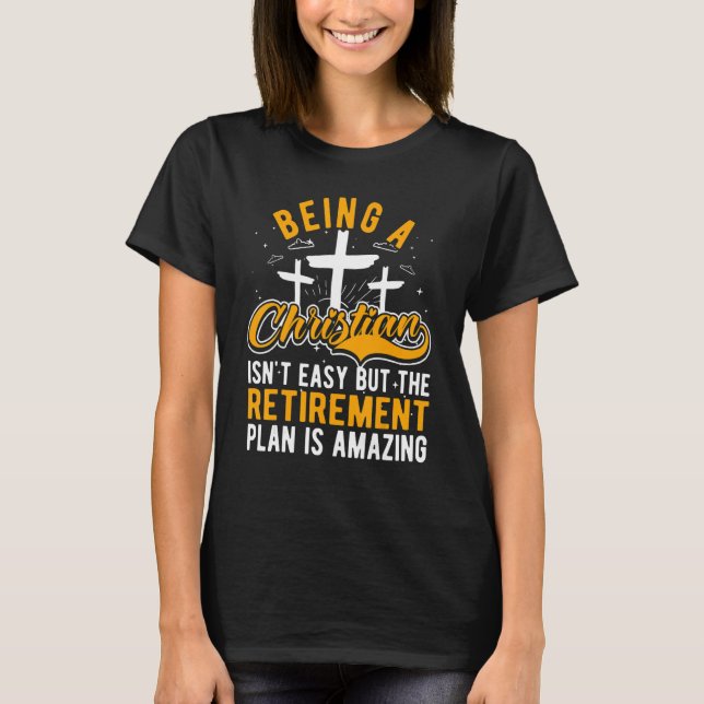 Camiseta Ser cristão não é fácil, Cristo de Jesus e Chris (Frente)