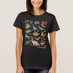 Camiseta Ser Diferente Autismo Dinossauro Conscientização d