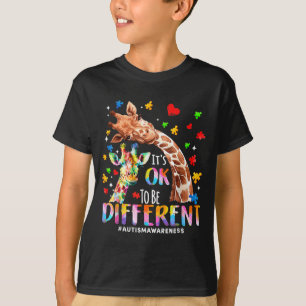 Camiseta Ser diferente autismo mãe mamãe lindo girafa autis