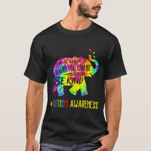 Camiseta Ser diferente elefante conscientização sobre autis