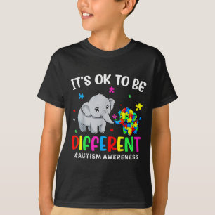 Camiseta Ser Diferente Elefante para Mãe Pai Professores