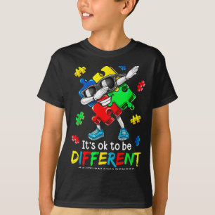 Camiseta Ser diferente quebra-cabeça de dança do autism awa